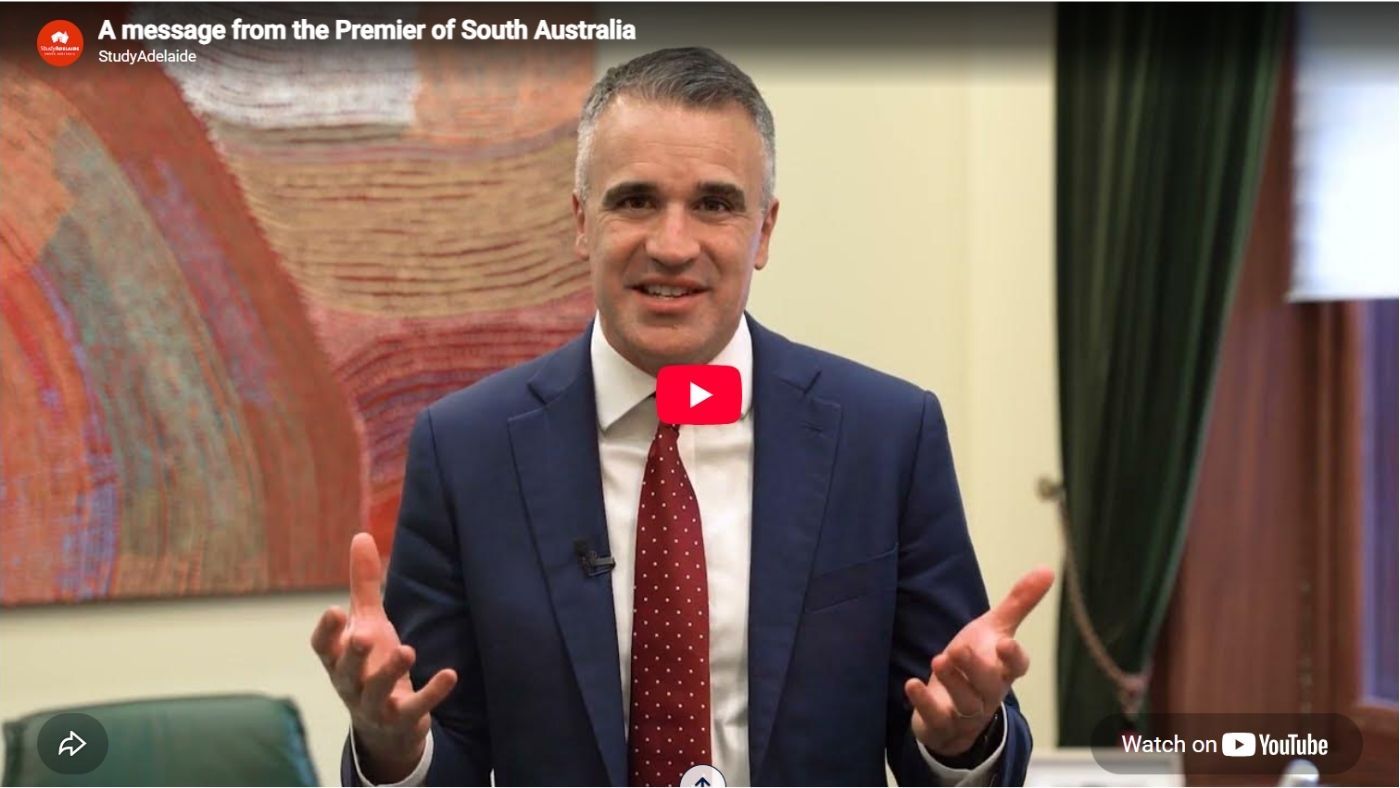 Play Video -  A message from the Premier of South Australia