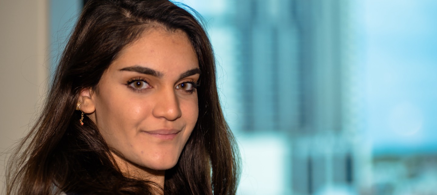 Female student smiling yeganeh