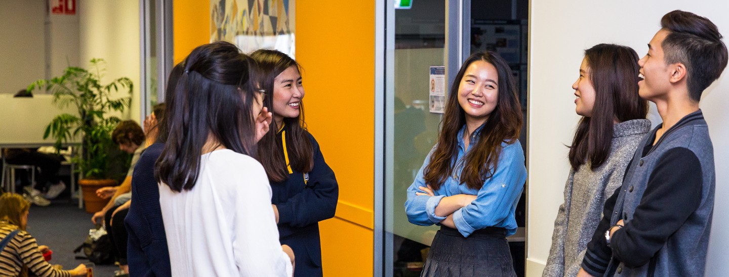 Group outside classroom