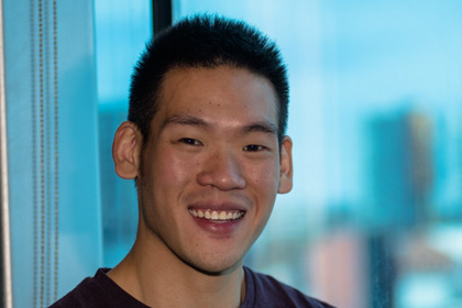 Male student smiling marcus