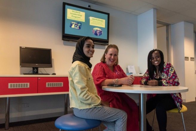 Teacher and students in classroom