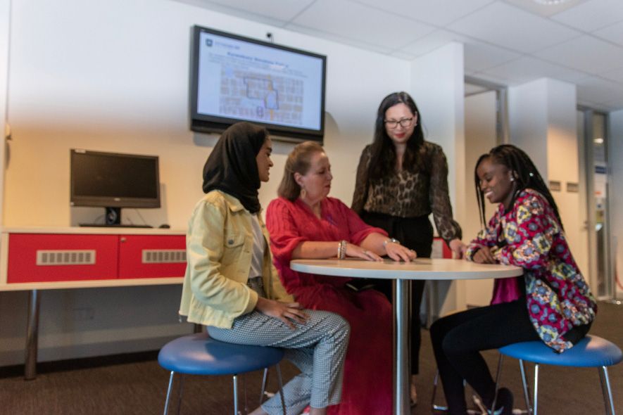 Teacher and students in classroom